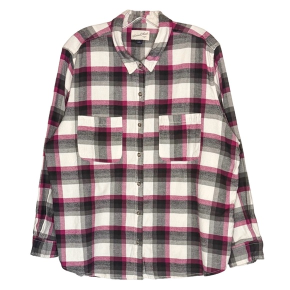 Universal Thread Flannel Long Sleeve Button Front Shirt - Picture 2 of 7